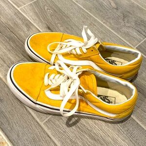 VANS Sneakers Old Skool Flax Yellow / White Skateboarding Size 8.5 women’s